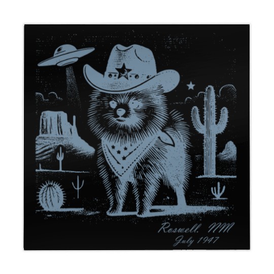 Roswell Cowboy Pomeranian – Alien Encounter Mahjong Mats