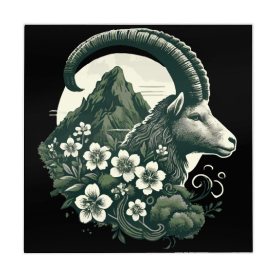Capricorn Zodiac Sign - Mountain Goat Astrology Mahjong Mats