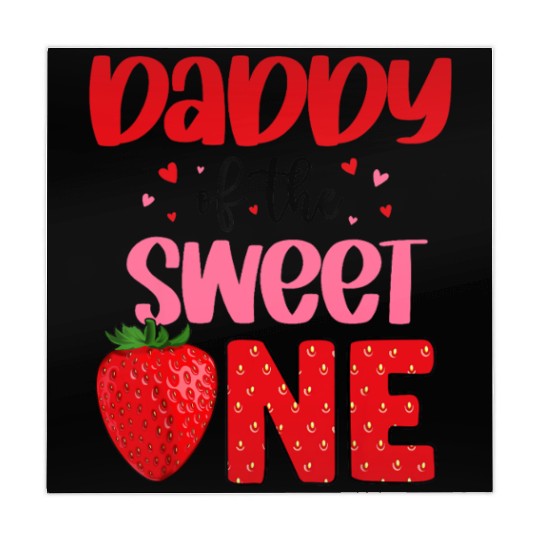 Daddy Sweet One Strawberry Birthday Family Party Mahjong Mats