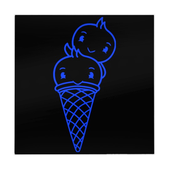 Two Birds Ice Cream Waffle Scoops Greeting Waving Mahjong Mats