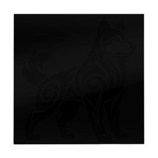 Wolf With Tribal Pattern Mystic Husky Dog Mahjong Mats