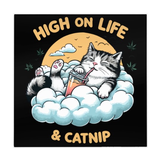 High on Life & Catnip - Floating Cat Art Mahjong Mats