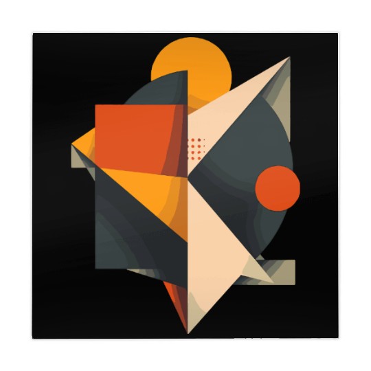 Modern Retro Geometric Composition Mahjong Mats