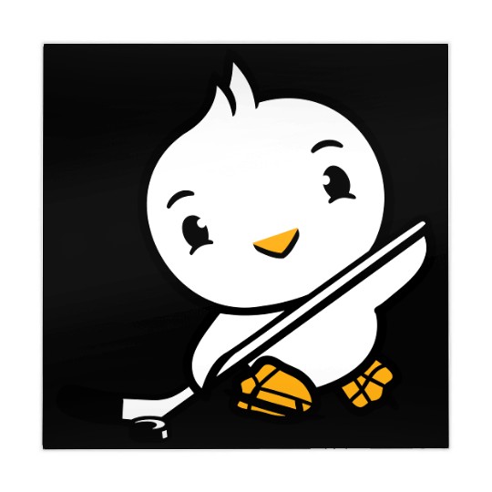 Bird Playing Ice Hockey Sport Puck Stick Hobby Mahjong Mats