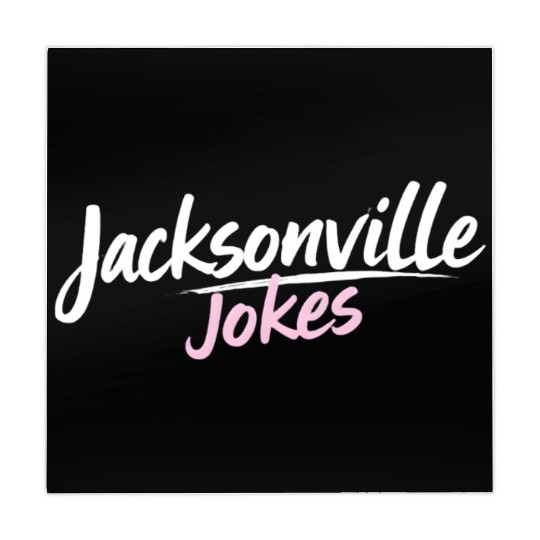 Jacksonville Jokes Brushstroke Text Design in Pink Mahjong Mats