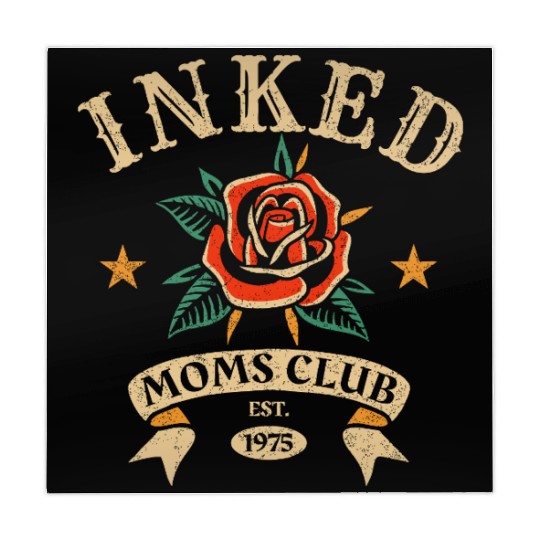 Inked Moms Club – Tattoo Rose Emblem Mahjong Mats