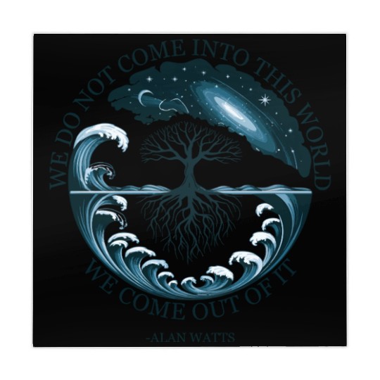 Cosmic Tree of Life Alan Watts Quote Design Mahjong Mats