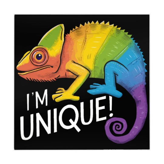 Rainbow Chameleon - "I'm Unique!" Colorful Animal Mahjong Mats