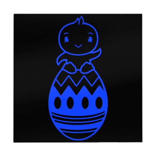 Chick Sits On Giant Easter Egg Waving Easter Sweet Mahjong Mats