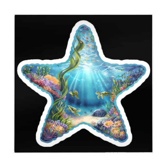 Vibrant Starfish Illustration Mahjong Mats