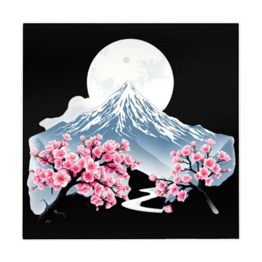 Japanese mount fuji Sakura tree Cherry blossom Mahjong Mats