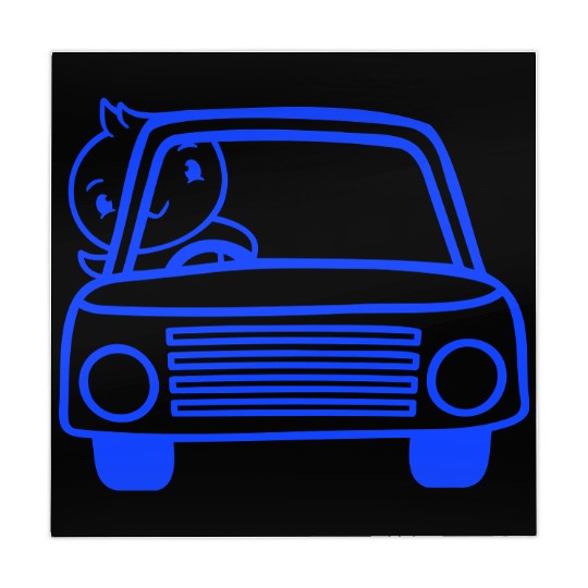 Duck Car Driver Fast Vehicle Greeting Waving Cute Mahjong Mats