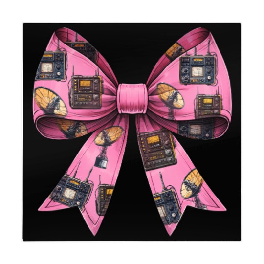 Coquette Bow Ham Radio Pattern Operator Mahjong Mats