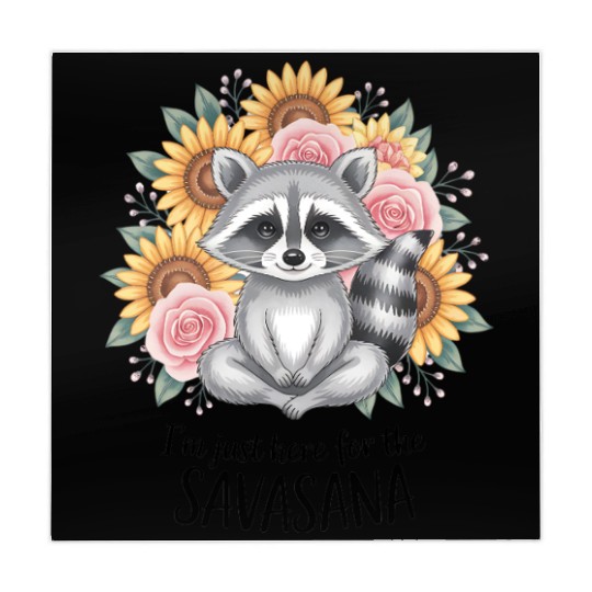 Adorable Raccoon Savasana Yoga Lover Art Mahjong Mats