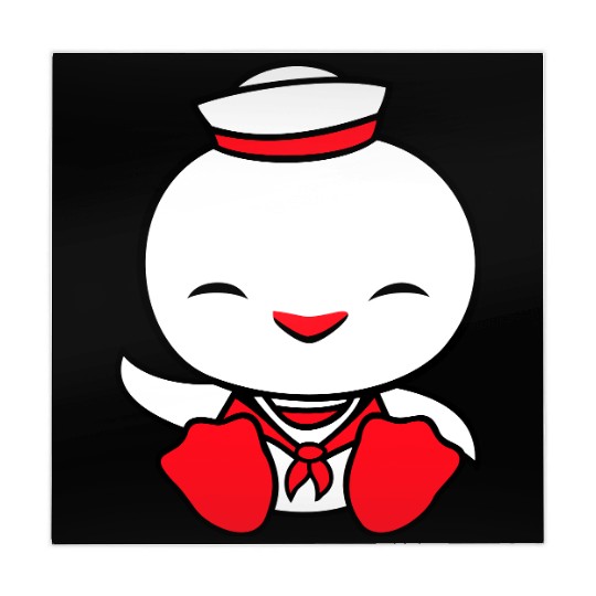 Duck sailor sailor hat waving happily fisherman Mahjong Mats