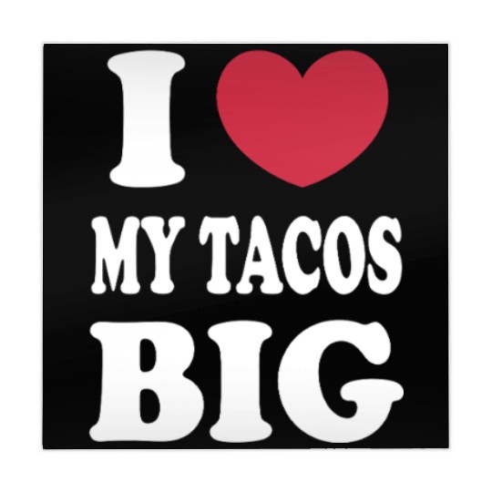 I Love My Tacos Big Funny Mahjong Mats