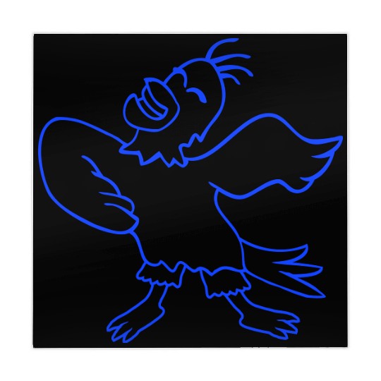 Seagull bird dances happily celebrates cheerful Mahjong Mats