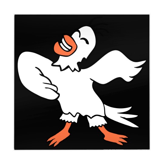 Seagull bird dances happily celebrates cheerful Mahjong Mats