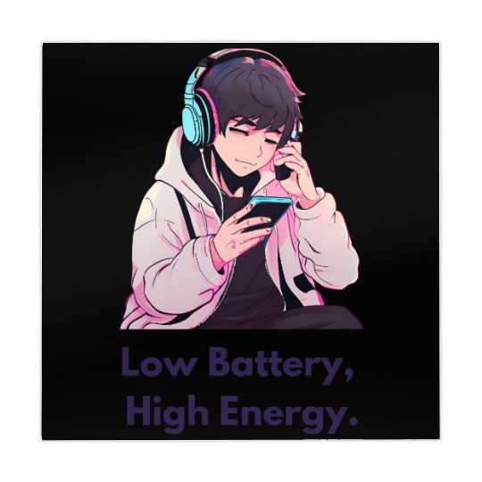 Chibi Boy in Mahjong Mats with Headphones (Cool & Chill)