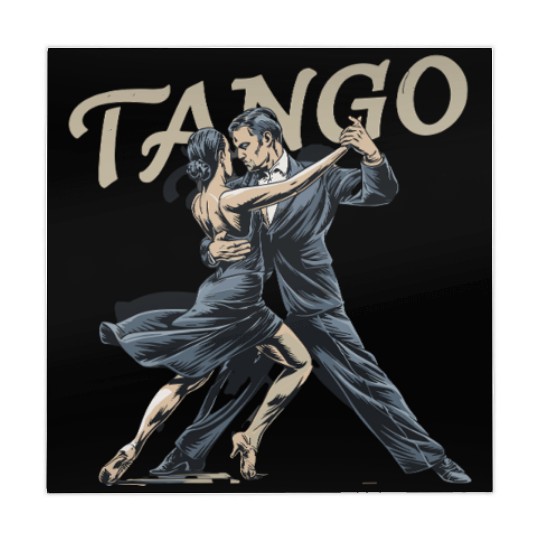 Elegant Tango Dance Passionate Couple Embrace Art Mahjong Mats