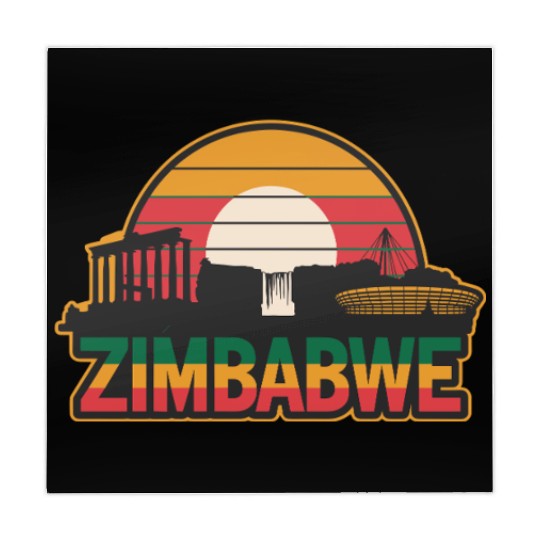 Zimbabwe Heritage Sunset Landscape with Victoria Mahjong Mats