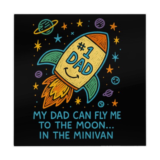 Dad Can Fly Me To The Moon Rocket Fathers Day Mahjong Mats