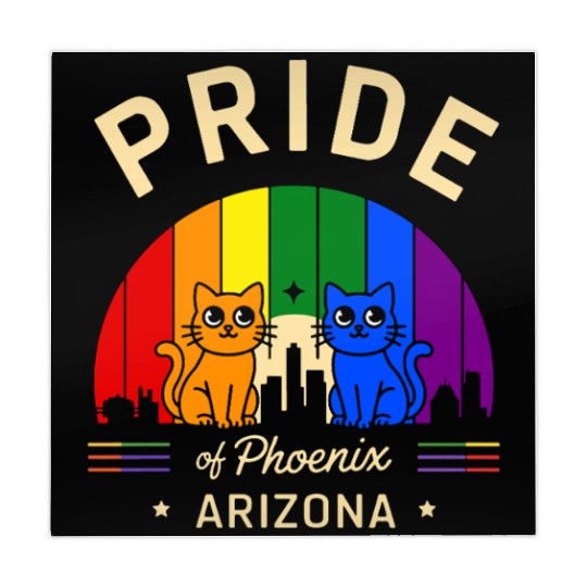 Pride of Phoenix City Arizonna USA Rainbow Flag Mahjong Mats
