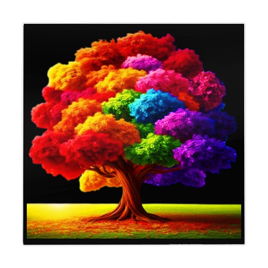 Rainbow colours Spectrum Tree Mahjong Mats