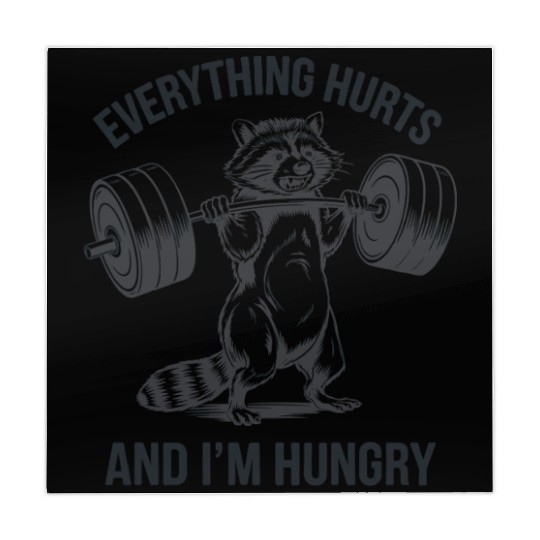 Fitness Gym Sport Weightlifting Raccoon Motivation Mahjong Mats