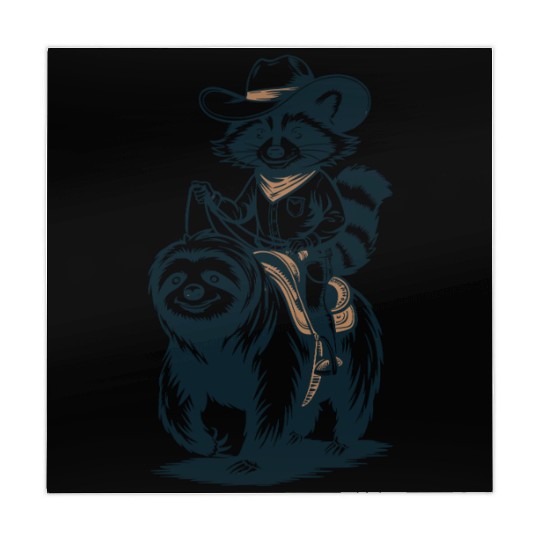 Raccoon Sloth Adventure: Cowboy Style Fun Mahjong Mats