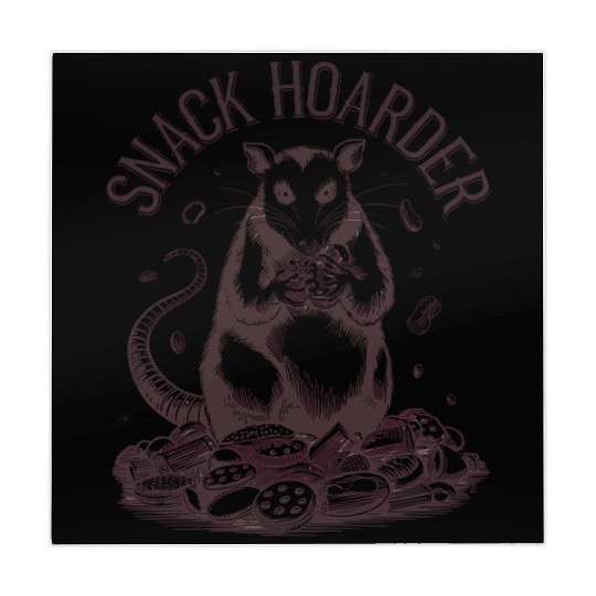 Snack Hoarder Opossum Fun Illustration Mahjong Mats