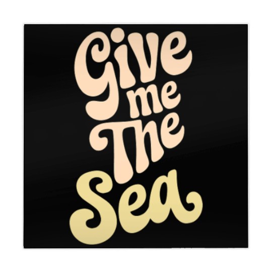 Give Me The Sea Typography Art Mahjong Mats