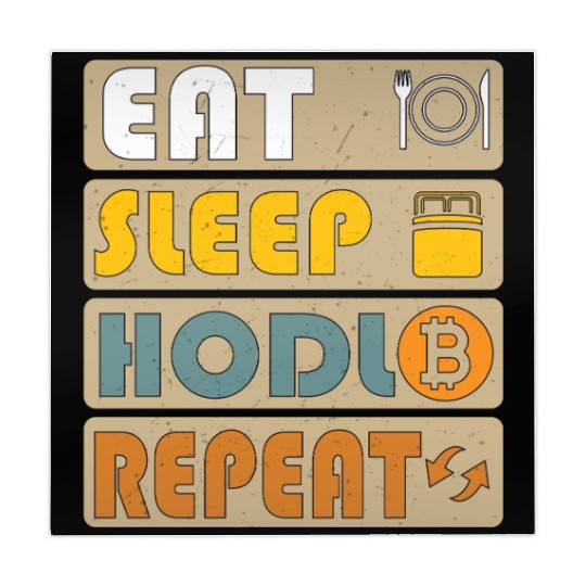 Eat Sleep HODL Repeat – Crypto Life Design Mahjong Mats