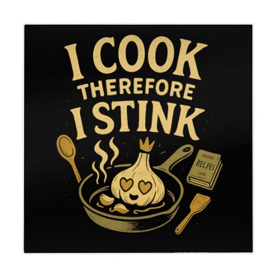 I Cook Therefore I Stink Garlic Cooking Mahjong Mats