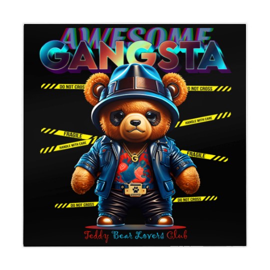 gangsta teddy bear Mahjong Mats