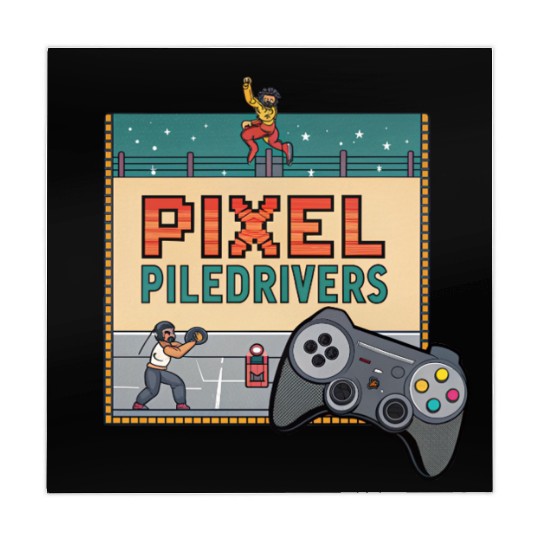 Pixel Piledrivers Vintage Wrestling Game Mahjong Mats
