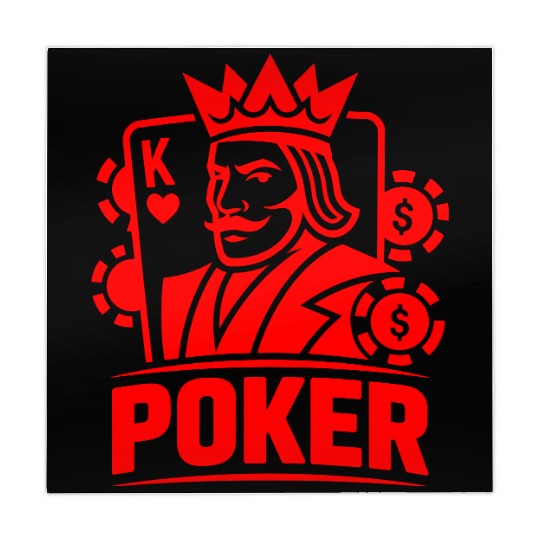 Poker King of Hearts Design Vector One Color Mahjong Mats