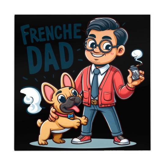 Frenchie Dad Cartoon Design Mahjong Mats