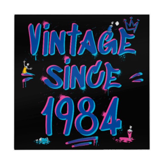 Vintage Since 1984 Hip-Hop Graffiti Glitch 41st Mahjong Mats