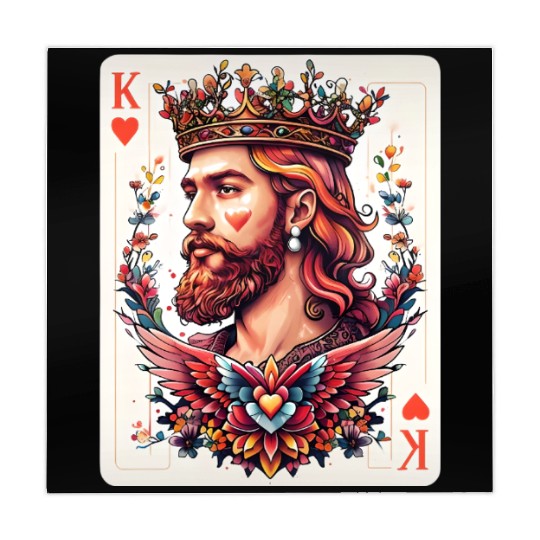 King of Hearts Card Illustration Mahjong Mats