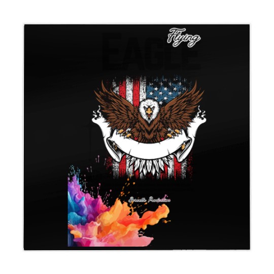 Eagle Full American Flag Bald Eagle Feather Style Mahjong Mats