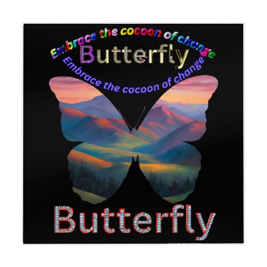 "Vibrant Butterfly 'Embrace Change' Mahjong Mats