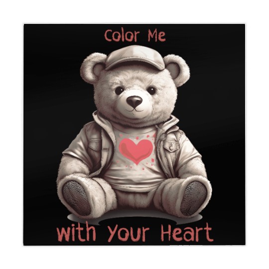 teddy bear - color me with your heart Mahjong Mats