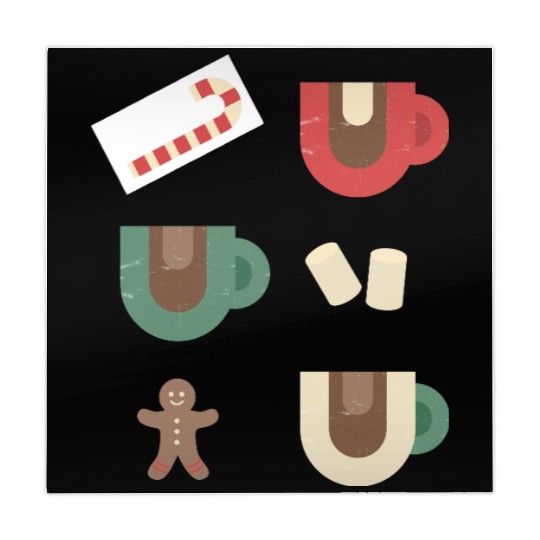Cute Retro Hot Cocoa Christmas Mug Design Mahjong Mats