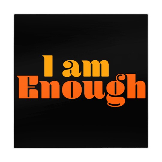 I Am Enough – Self-Love Affirmation Typography Mahjong Mats
