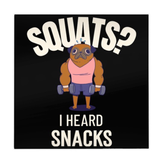 Squats? I Heard Snacks Chocolate Gym Mahjong Mats