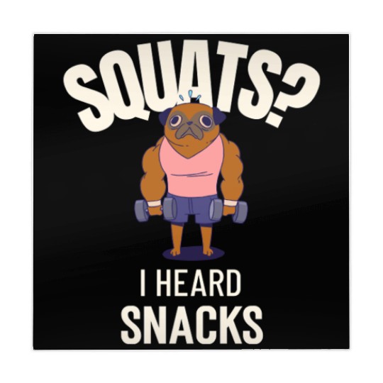 Squats? I Heard Snacks Chocolate Gym Mahjong Mats