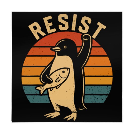 Funny Protest Against Tariffs Resist Penguin Mahjong Mats