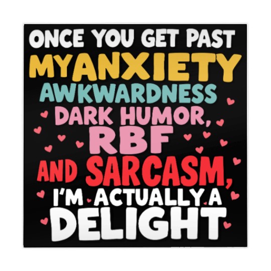 Once You Get Past My Anxiety Awkwardness Dark Mahjong Mats