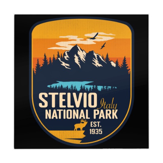 Stelvio National Park Italy Vintage Sunset Camping Mahjong Mats